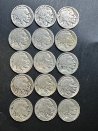 15 Buffalo Nickels Miscellaneous Dates