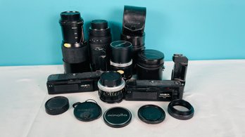 Minolta Lens And Accessory Lot