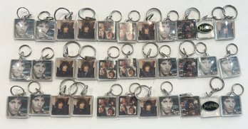 Lot Of Vintage Rock N Roll Keychains (beatles, Def Leppard, Bruce Springsteen, Jim Morrison, The Who)