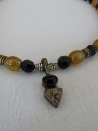 Original Handmade Sajen Pendant On Beaded Necklace