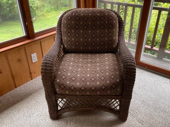 Lane Venture Indoor/outdoor Wicker Arm Chair With Cushions