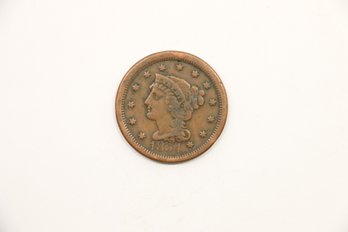 1854 Large Cent Penny Coin