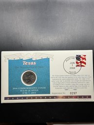 2004 Commemorative Cover Texas Quarter