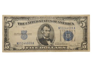 1934-C $5 Silver Certificate Blue Seal Note