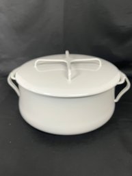 Dansk Kobenstyle Style Enamelware Casserole Dish Covered Pot -  10'W X 4.5'H