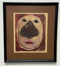 Basil Kamwani 1993 'A Mask' Monoprint