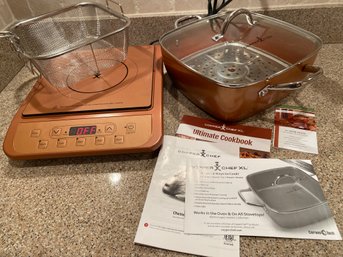 Copper Chef Induction Cooktop And Copper Chef XL Pan And Fryer Basket