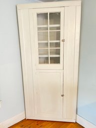 Antique White Corner Cabinet