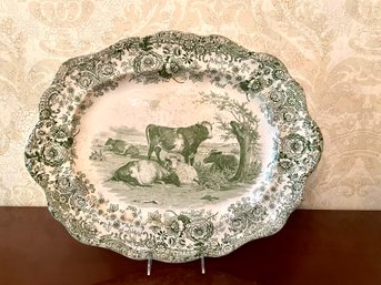 Antique Ironstone Transferware Platter By William Ridgway & Co., England