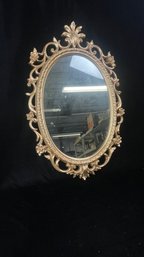 Floral Framed Oval Wall Mirror