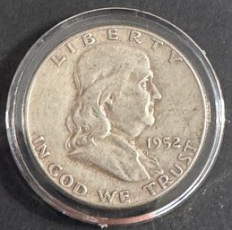 1952 Benjamin Franklin Silver Half Dollar