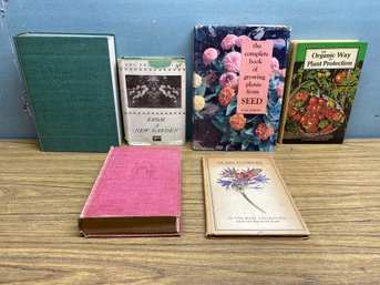 Lot Of 6 Vintage Gardening Hard Cover Illustrated Books. 1930 - 1971.