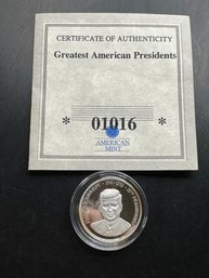 American Mint Greatest American Presidents John F. Kennedy Fine Silver