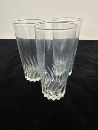 SET OF 5 VINTAGE LUMINARC FLAMENCO FLAT JUICE GLASSES