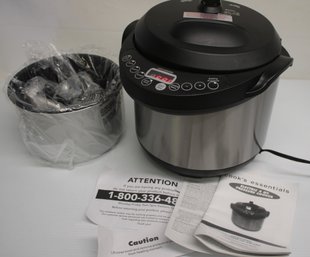 Cook's Essentials Electric 4qt Stainless Steel Pressure Cooker - New In Box