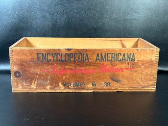 A Great Vintage Wooden Crate: Encyclopedia Americana