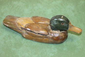 Carved Wood Duck Decoy Figure