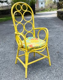 A Vintage 1970's Rattan Arm Chair - In Vogue Again!