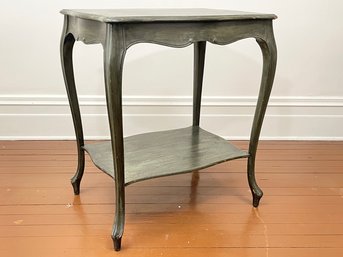 A Vintage Mahogany Side Table With Shelf