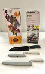 Vegetable Slicer And Chopper By Kitchen Ideas And Three Kitchen Knives