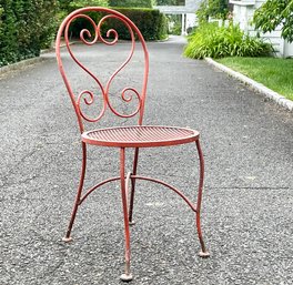 A Vintage Wrought Iron Ice Cream Chair