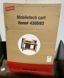 NEW IN BOX Mobile Tech Desk Work Station  Item# 430593 ~ Beech Finish ~