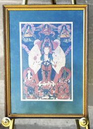 Tibetan Thangka Professionally Framed And Matted