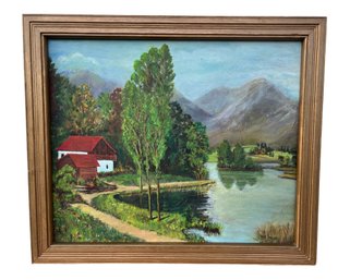 Original Landscape Painting  Signed And Dated 1971