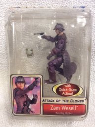Star Wars Attack Of The Clones Zam Wesell Action Figure New Without Card