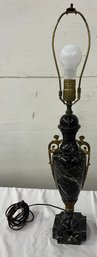 Classic Marble Lamp With Ormolu Handles And Collar