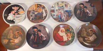 8 Limited Edition Decorative Plates Including Norman Rockwell