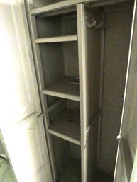 Keter Plastic Wardrobe Cabinet With 3 Adjustable Shelves And Coat Hooks