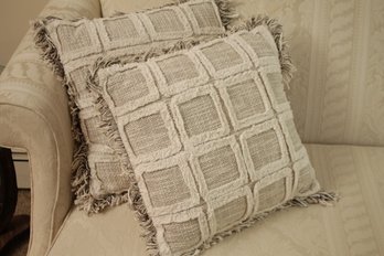 Pair Of Pier 1 Indian Decorative Cotton Pillows