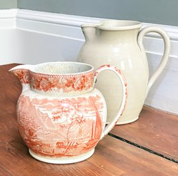 A Wedgwood Transfer Ware Pitcher And More