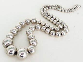 A Vintage Silver Beaded Necklace