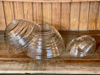 Set Of Four Duralex Glass Mixing Bowls