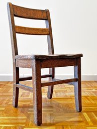 A Vintage Oak Side Chair