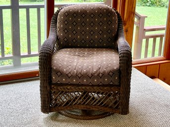 Lane Venture Wicker Indoor/outdoor Rocker Arm Chair With Cushions