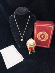 Joan Rivers Angel Egg And Necklace Set