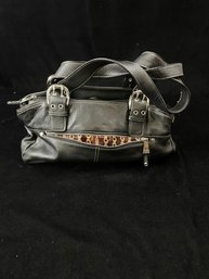 TIGNANELLO Black Leather Shoulder HandBag Purse