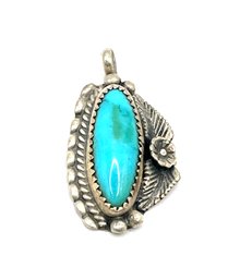 Vintage Native American Turquoise Color Stone Pendant