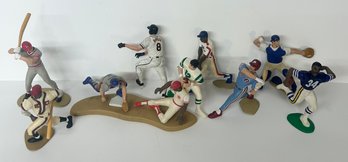 Lot Of 9 Baseball & Football Player Figures - Namath  Ripken, Peyton