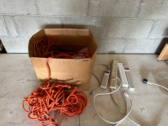 Group Of Extension Cords And Power Strips