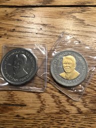 2 Ronald W. Reagan 40th American President Commemorative Double Eagle Coins.  J21