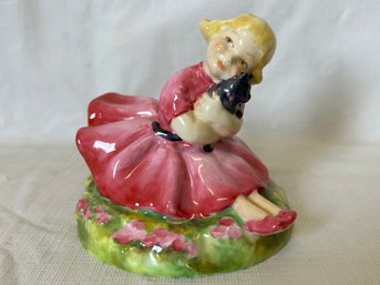 Charning Vintage ROYAL WORCESTER Porcelain Figure, Titled 'ROSE'- Modelled By Anne Acheson