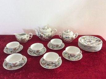 Floral/butterfly China Tea Set