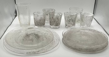 Entitled Dont Say By Artist Romina Gonzalez Encased Dirt Glass Set Of Cups And Plates