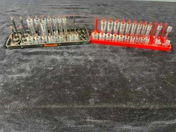 Snap-On Metric And Imperial 1/4 Trays With Sockets