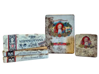 Five Tins Of Assorted Prince Schimmelpennick Tobacco Products, Made In Holland