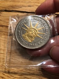 1886-1986 Statue Of Liberty 100th Anniversary Coin.   J22